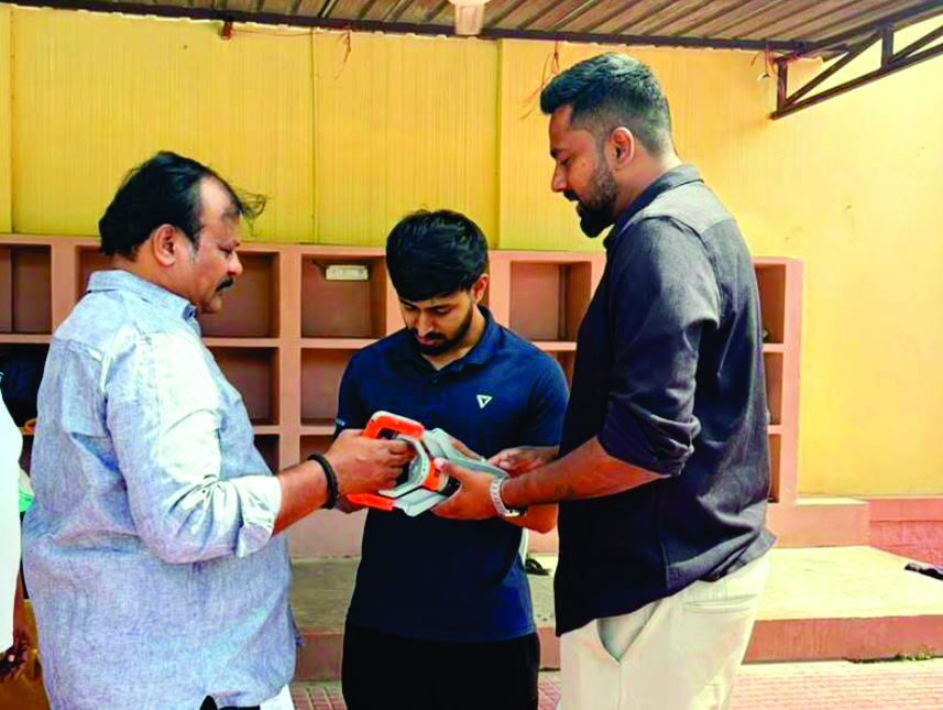 Day 2 - CSSH Team Explaining Grip Strength at 11th Telangana Masters Inter-District Swimming Championships 2026